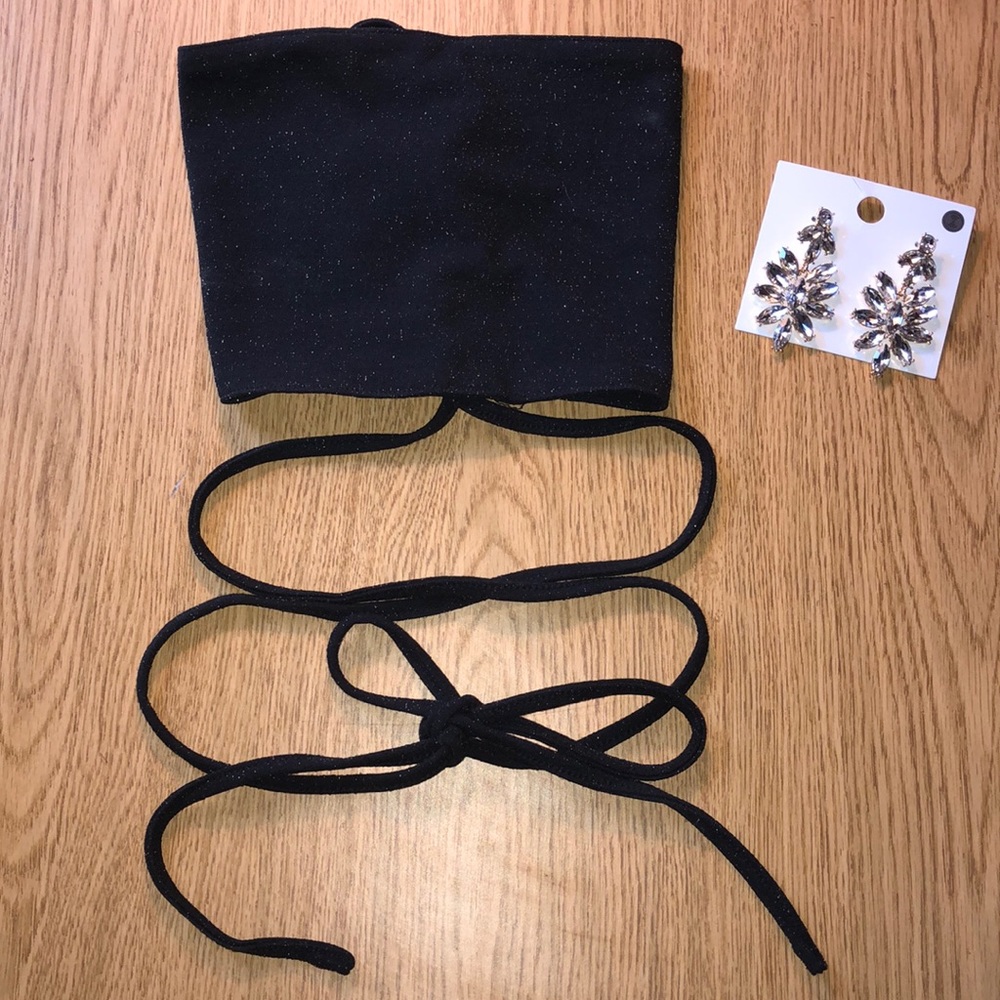 Sparkly Tie Up Top
